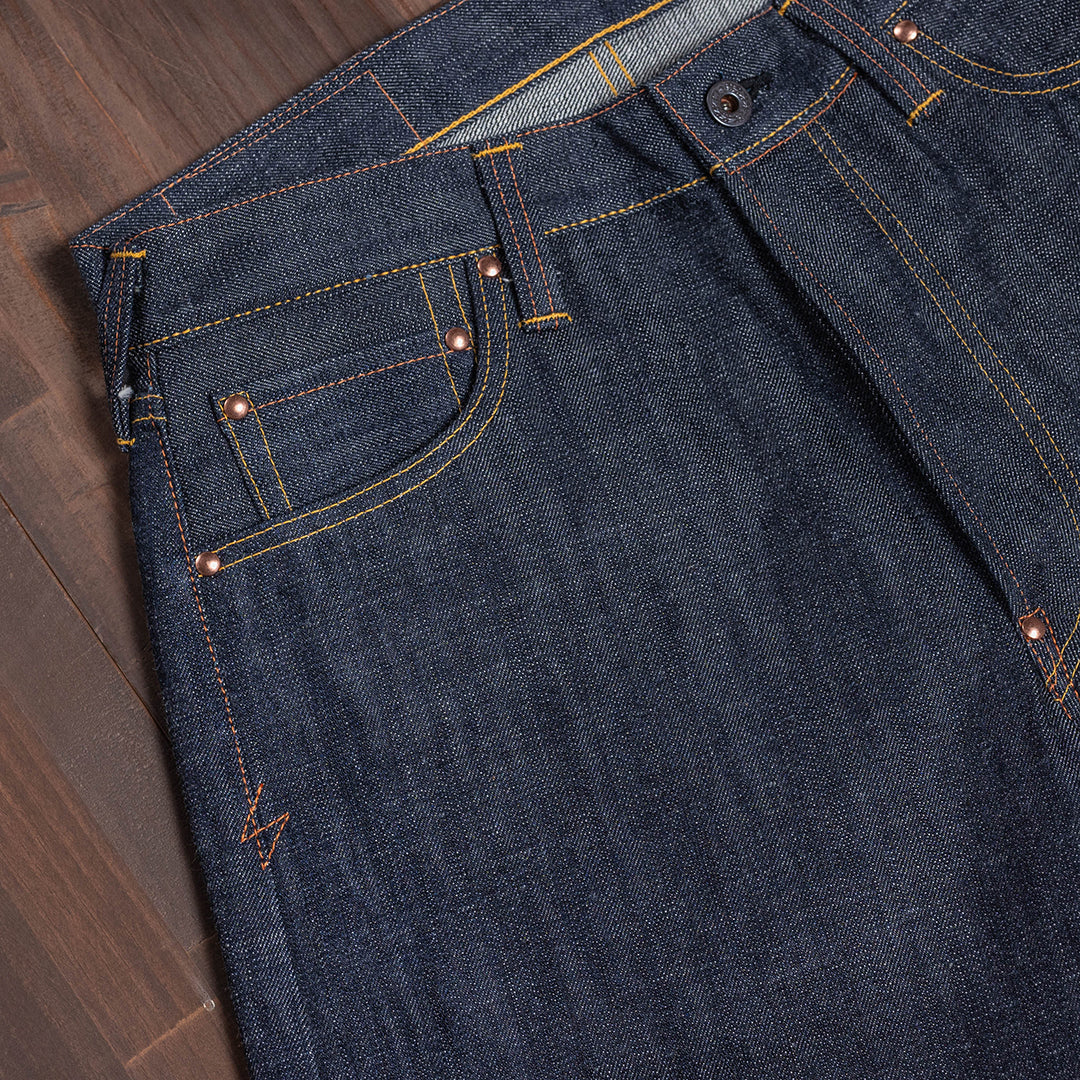 Lot.1990 No.0 Regular Straight Fit Jeans with Heavy-Slub Artistic Denim (Washed)【レギュラーストレート/ヘビースラブ/アーティスティックデニム/ワンウォッシュ】