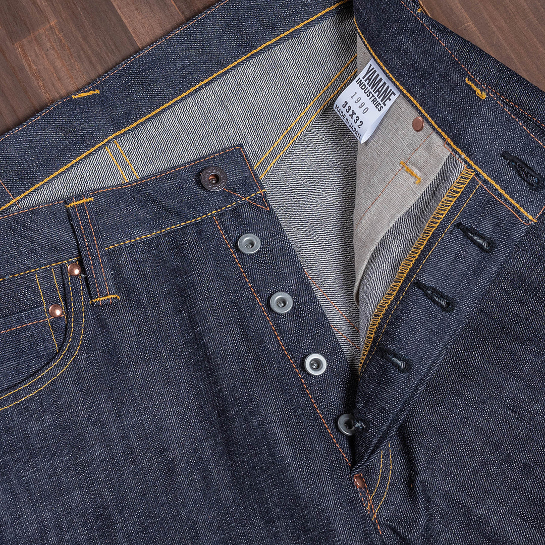 Lot.1990 No.0 Regular Straight Fit Jeans with Heavy-Slub Artistic Denim (Washed)【レギュラーストレート/ヘビースラブ/アーティスティックデニム/ワンウォッシュ】