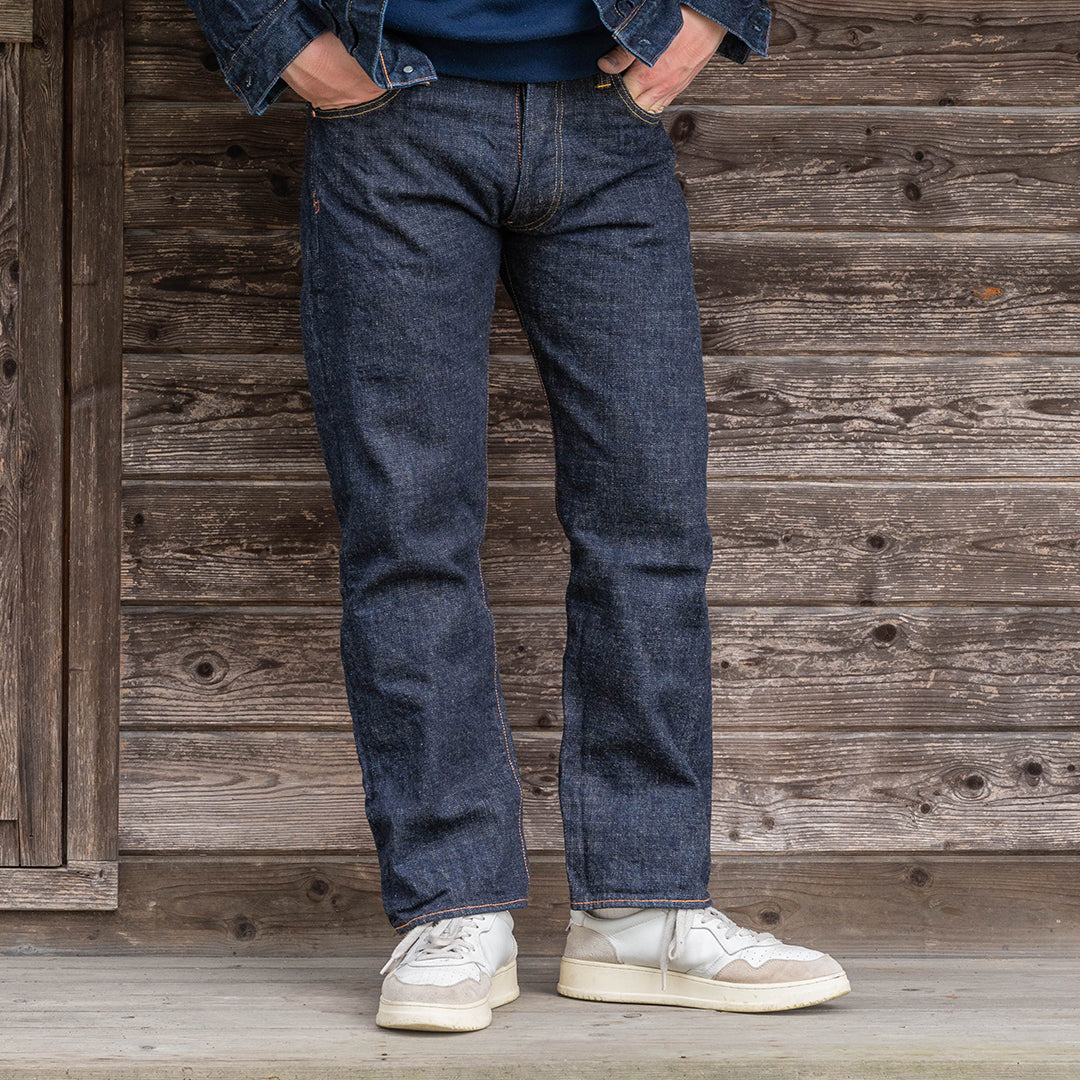 Lot.1990 No.0 Regular Straight Fit Jeans with Heavy-Slub Artistic Denim (Washed)【レギュラーストレート/ヘビースラブ/アーティスティックデニム/ワンウォッシュ】