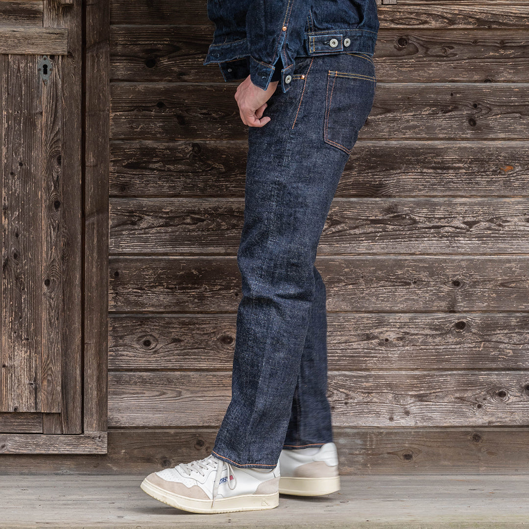 Lot.1990 No.0 Regular Straight Fit Jeans with Heavy-Slub Artistic Denim (Washed)【レギュラーストレート/ヘビースラブ/アーティスティックデニム/ワンウォッシュ】