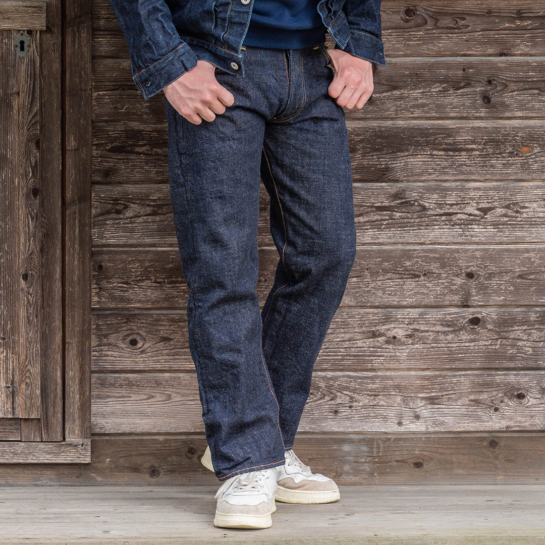 Lot.1990 No.0 Regular Straight Fit Jeans with Heavy-Slub Artistic Denim (Washed)【レギュラーストレート/ヘビースラブ/アーティスティックデニム/ワンウォッシュ】