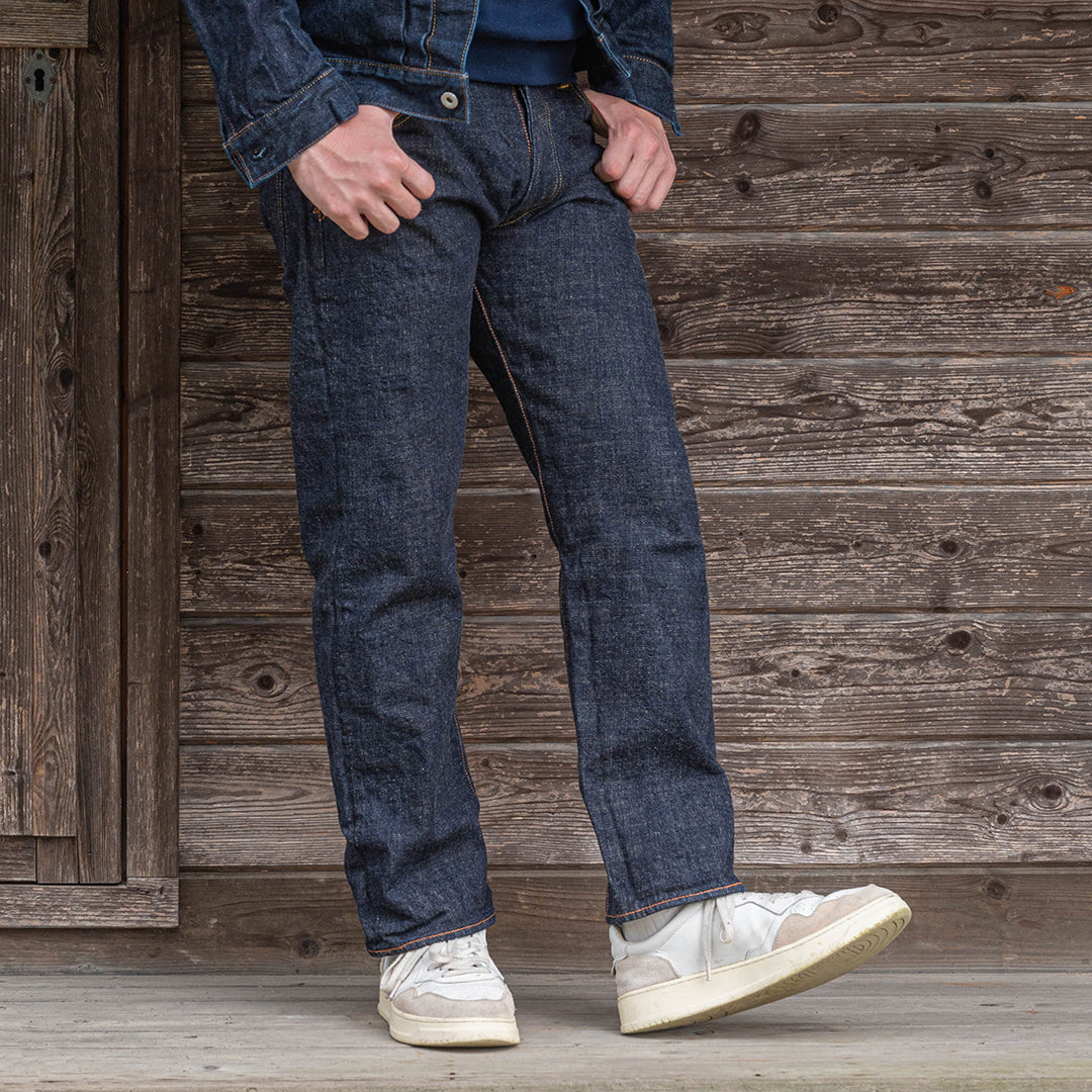 Lot.1990 No.0 Regular Straight Fit Jeans with Heavy-Slub Artistic Denim (Washed)【レギュラーストレート/ヘビースラブ/アーティスティックデニム/ワンウォッシュ】
