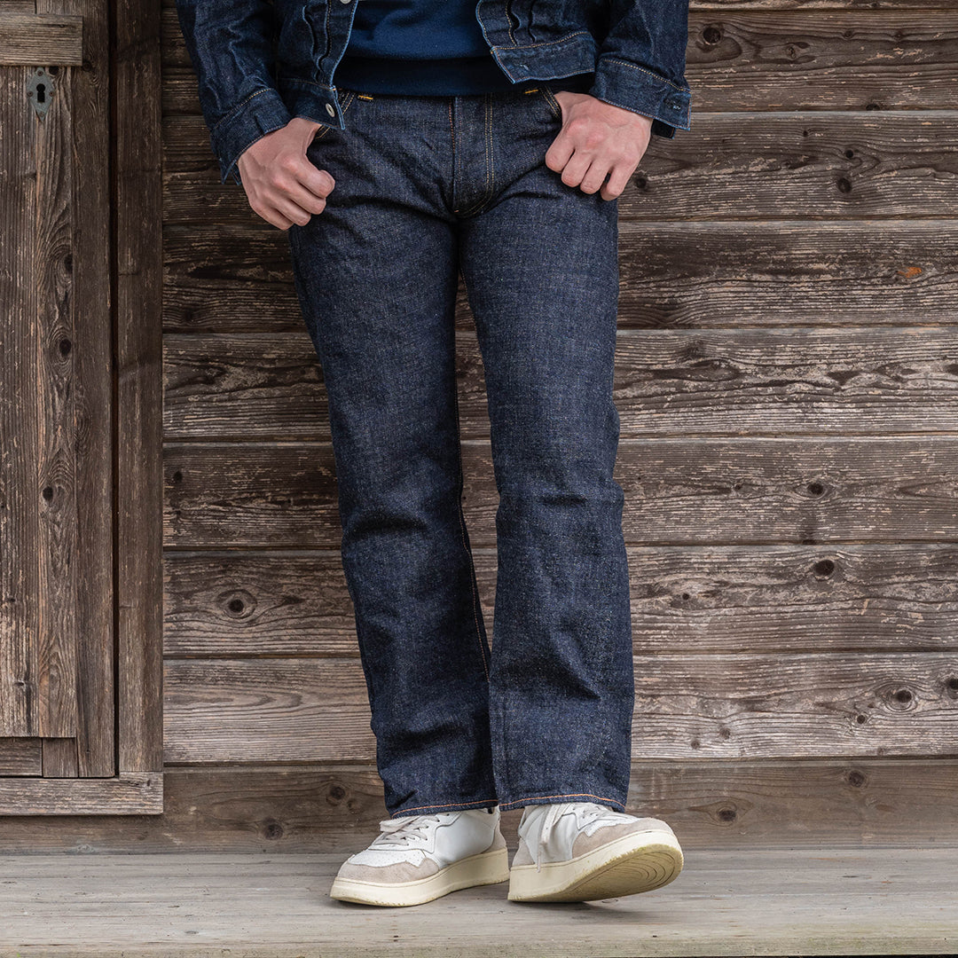 Lot.1990 No.0 Regular Straight Fit Jeans with Heavy-Slub Artistic Denim (Washed)【レギュラーストレート/ヘビースラブ/アーティスティックデニム/ワンウォッシュ】