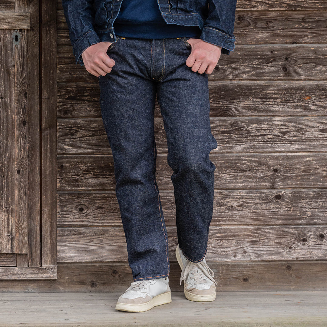 Lot.1990 No.0 Regular Straight Fit Jeans with Heavy-Slub Artistic Denim (Washed)【レギュラーストレート/ヘビースラブ/アーティスティックデニム/ワンウォッシュ】