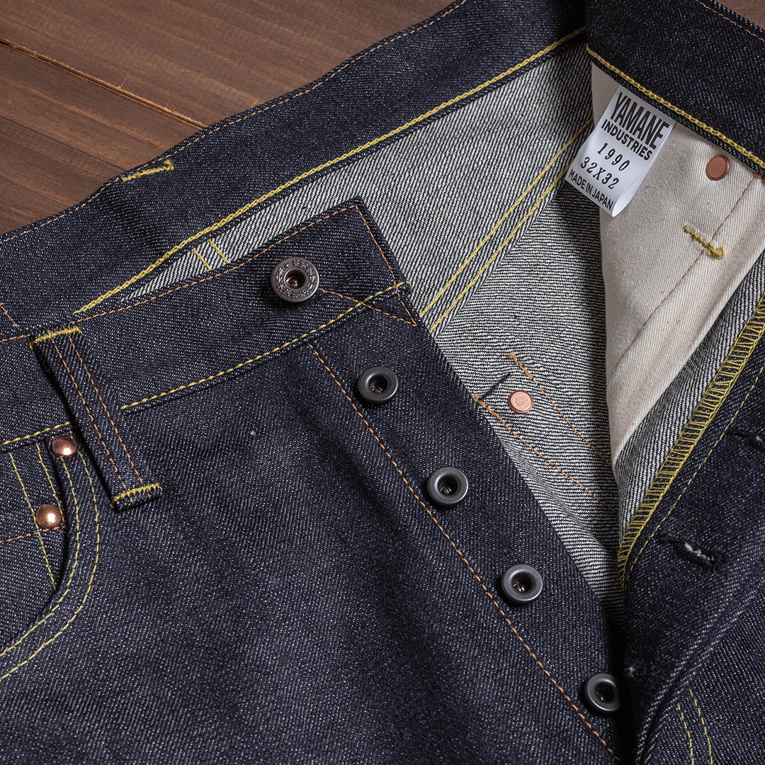 【限定生産】Lot.1990 "Dai-Ginjyo" Regular Straight Fit Jeans with 15.5oz Heavy Wgt Slub Denim (Washed) 【レギュラーストレート/大吟醸/15.5oz/ヘビーウェイト/スラブデニム/ワンウォッシュ】