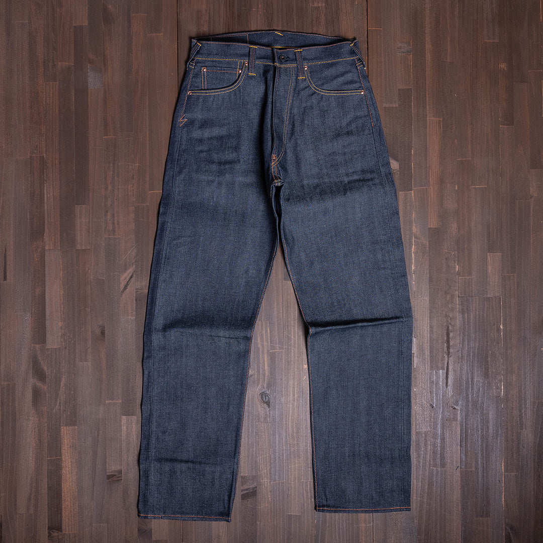 【限定生産】Lot.1991 "Fujiyama(Mt.Fuji)" Straight Fit Jeans with 13.75oz Brown Cotton Denim (Raw and Rigid) 【クラシックストレート/ふじやま/13.75oz/ブラウンコットンデニム/ノンウォッシュ】
