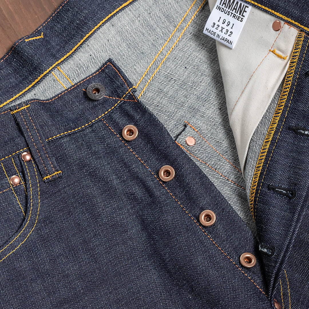 【限定生産】Lot.1991 "Momiji (Maple Tree)" Straight Fit Jeans with 13.4oz Burkina Faso Denim (Raw and Rigid) 【クラシックストレート/もみじ/13.4oz/ブルキナファソデニム/ノンウォッシュ】
