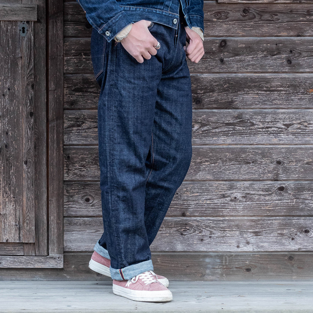 【限定生産】Lot.1991 "Momiji (Maple Tree)" Straight Fit Jeans with 13.4oz Burkina Faso Denim (Washed) 【クラシックストレート/もみじ/13.4oz/ブルキナファソデニム/ワンウォッシュ】