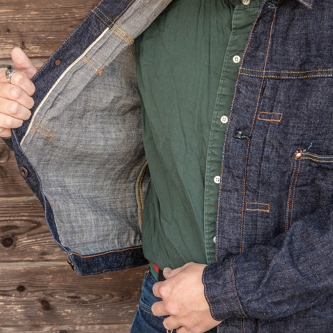 Lot.2505T No.0 Type-WWII Denim Jacket with Artistic Denim