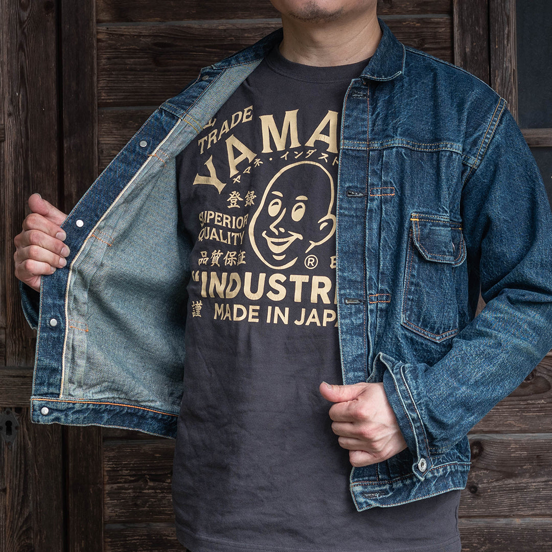 Lot.8002 "Union" 8.1oz USA Cotton T-shirt Black (YAMANE INDUSTRIES / Black)
