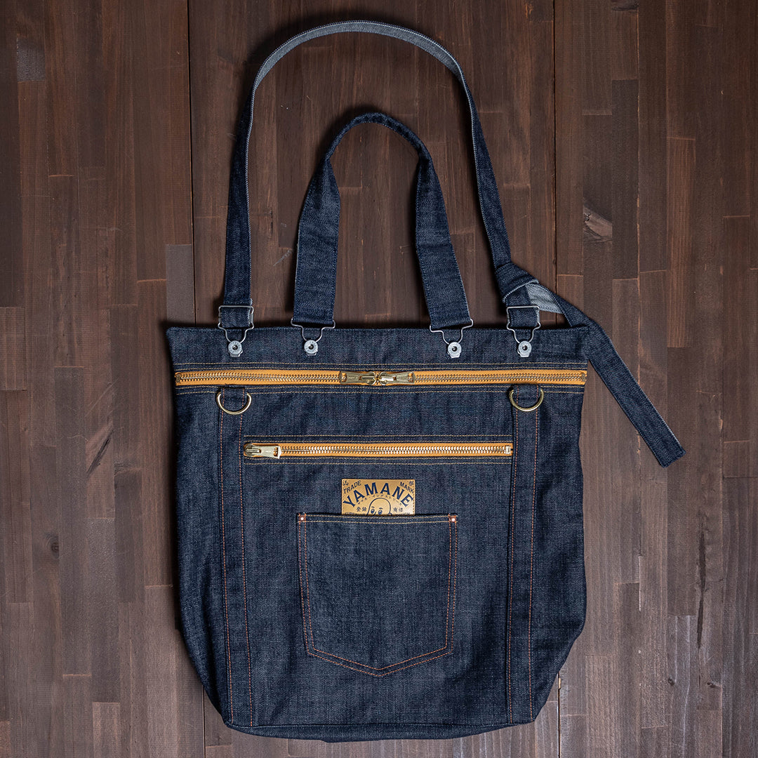 Lot.9022 Denim 3 Way Zip Bag 21"