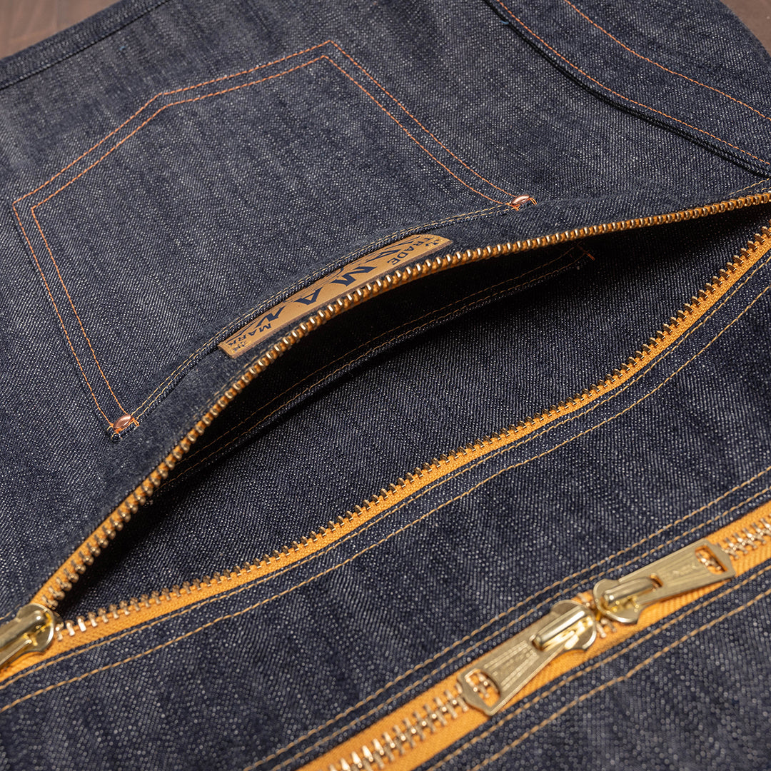 Lot.9022 Denim 3 Way Zip Bag 21"
