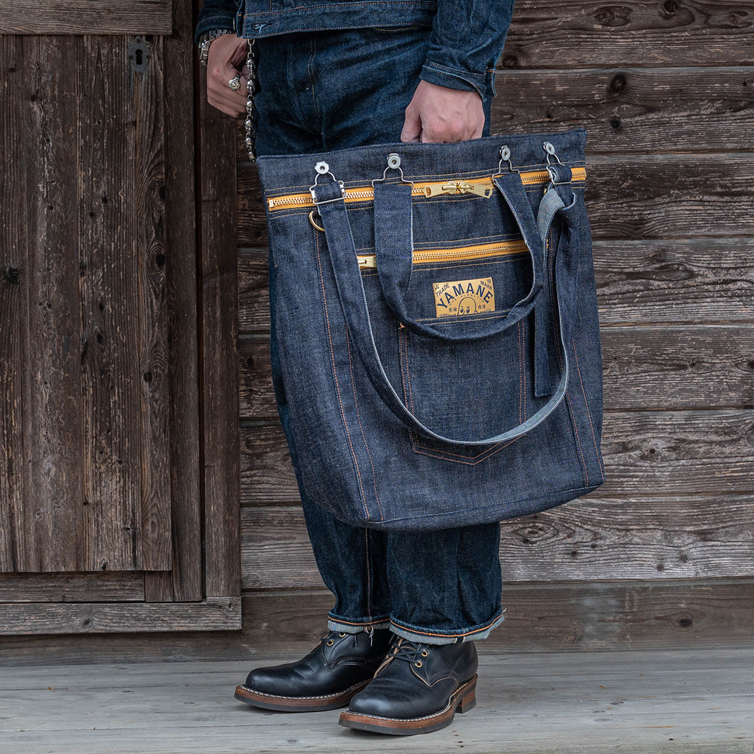 Lot.9022 Denim 3 Way Zip Bag 21"