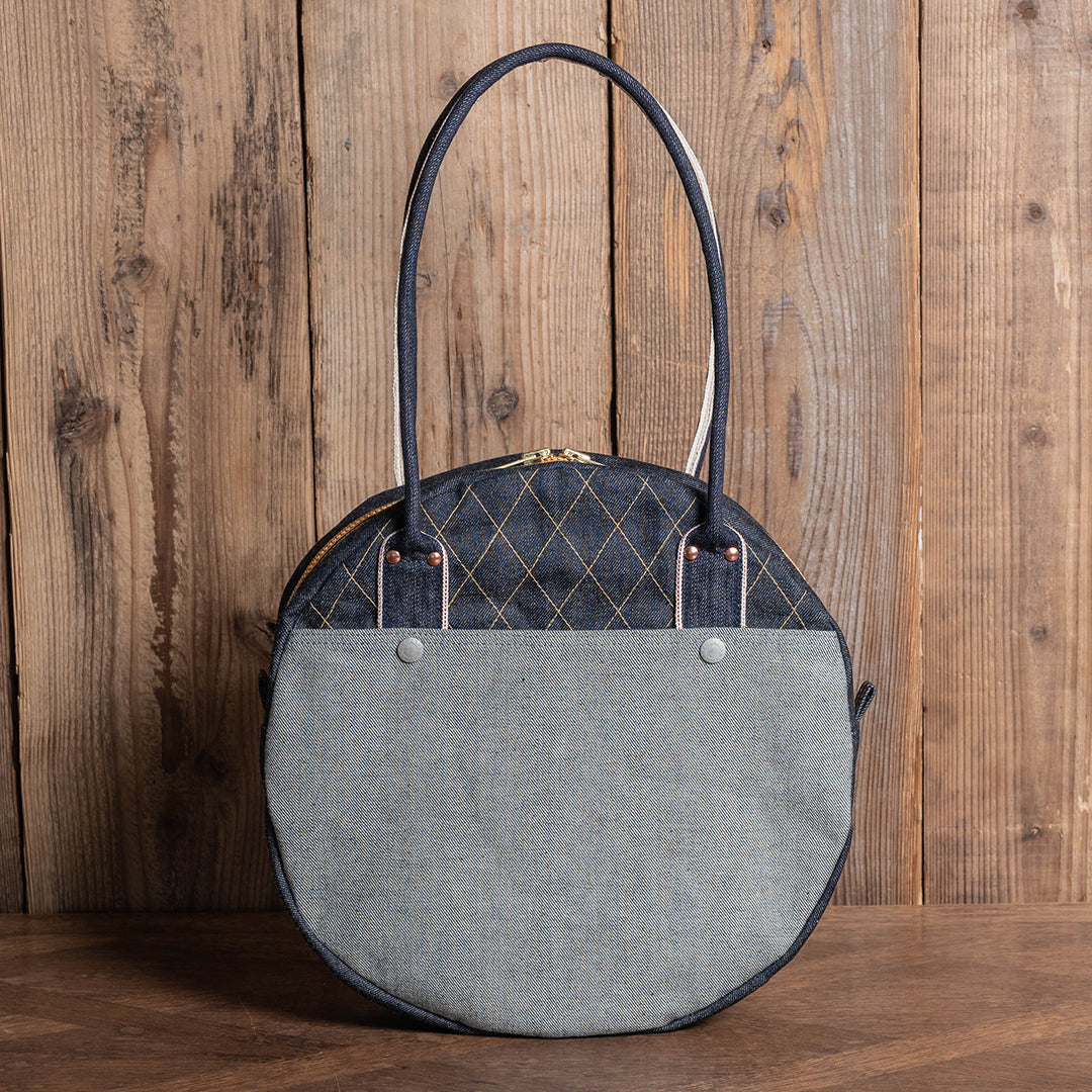 Lot.9036 Denim Circular Tote 14"