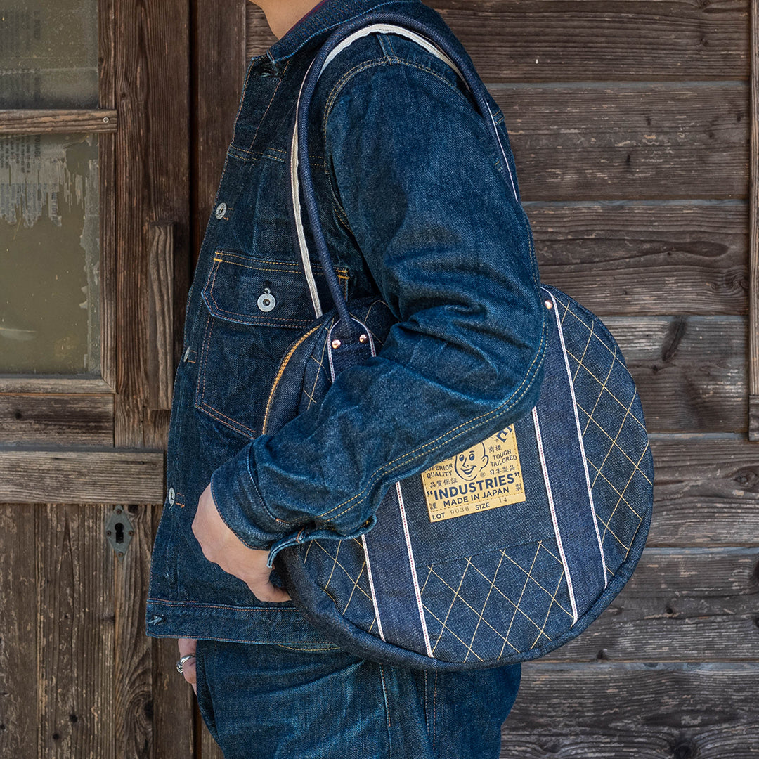 Lot.9036 Denim Circular Tote 14"