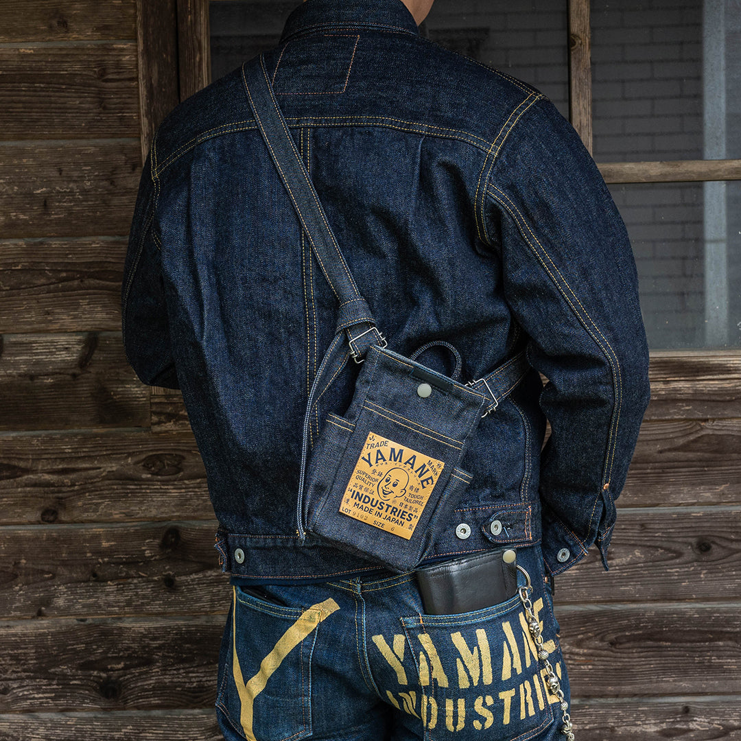 Lot.9102 Denim Smartphone Shoulder Pouch 6"