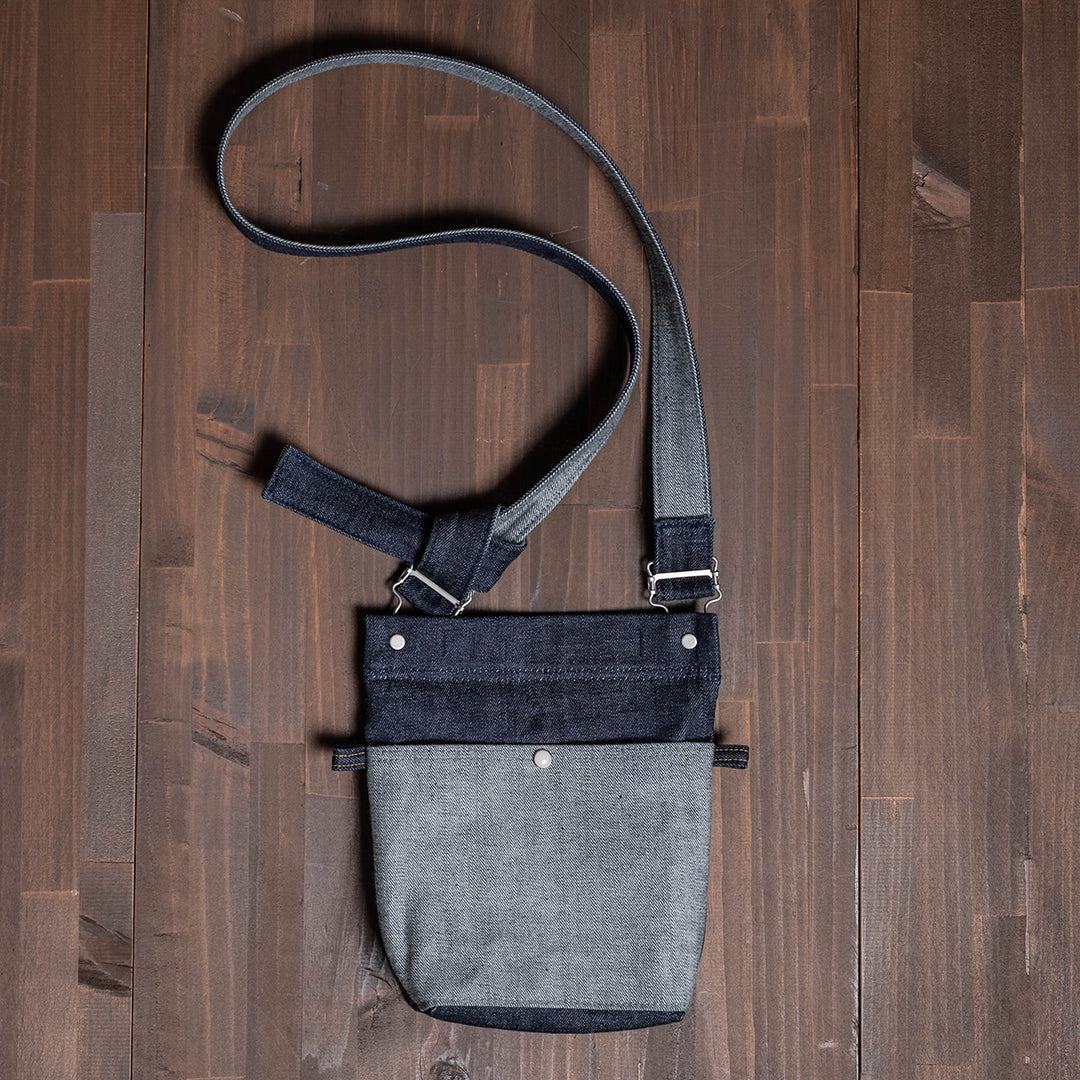 Lot.9111 Denim Zip Shoulder Bag 9"