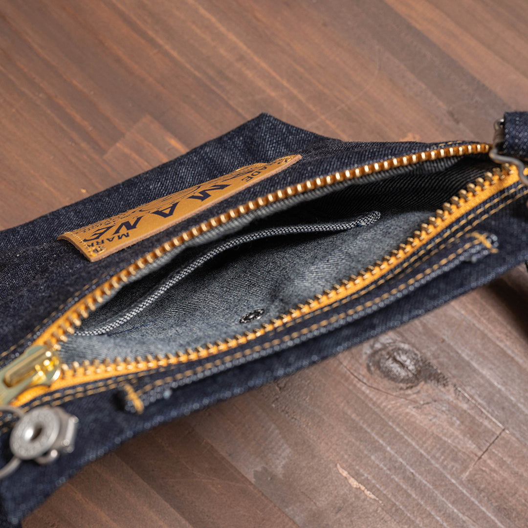 Lot.9111 Denim Zip Shoulder Bag 9"