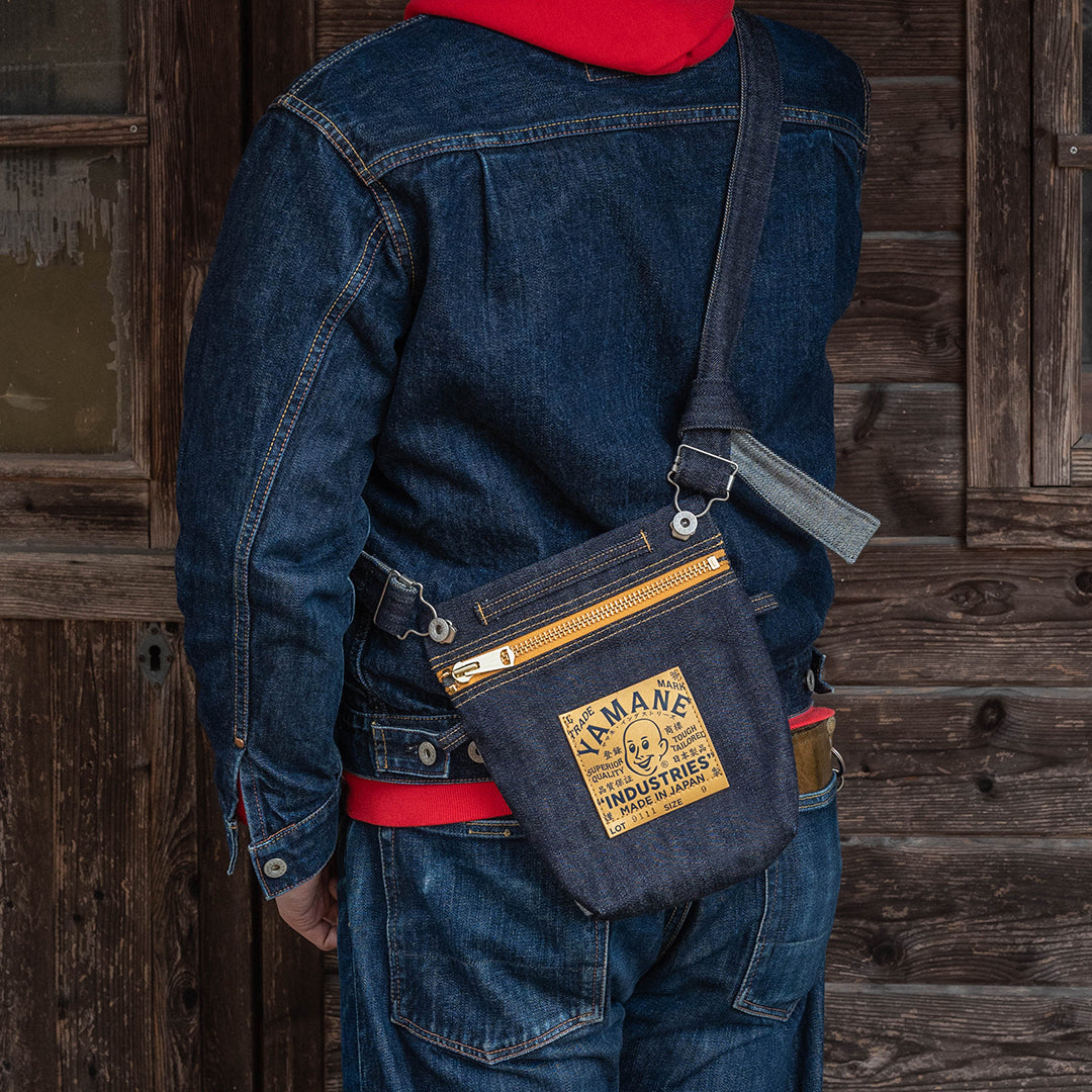 Lot.9111 Denim Zip Shoulder Bag 9"