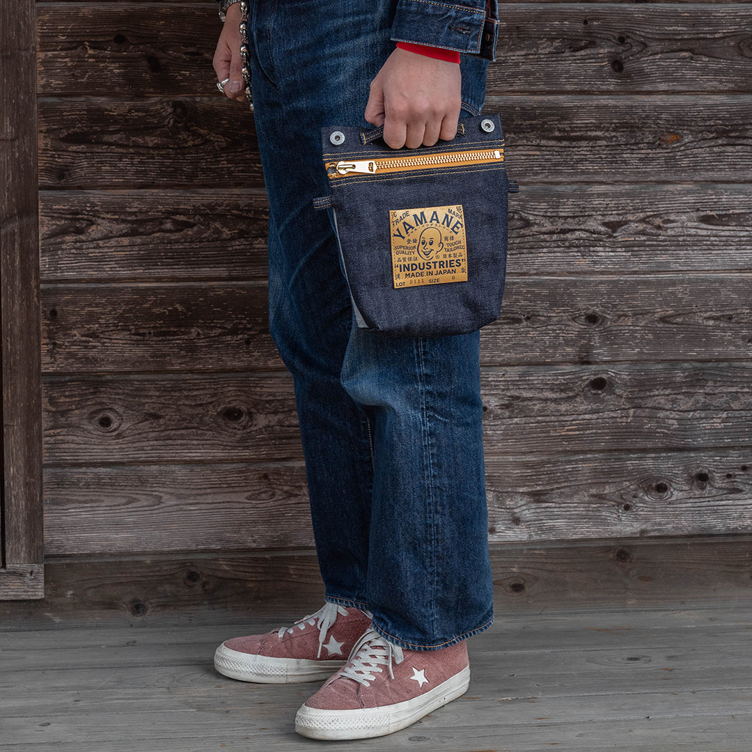 Lot.9111 Denim Zip Shoulder Bag 9"