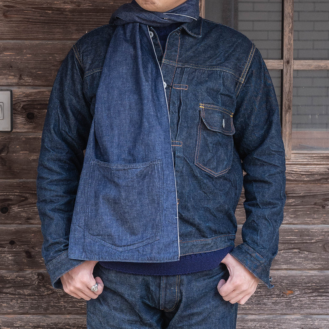 Lot.9302 Denim Pocket Stole 80"
