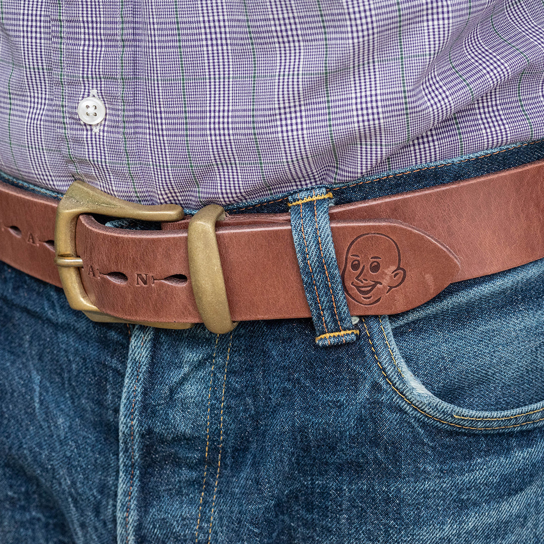 Lot.9905 "Canyon" 40mm Steer Hide Leather Belt (Choco)