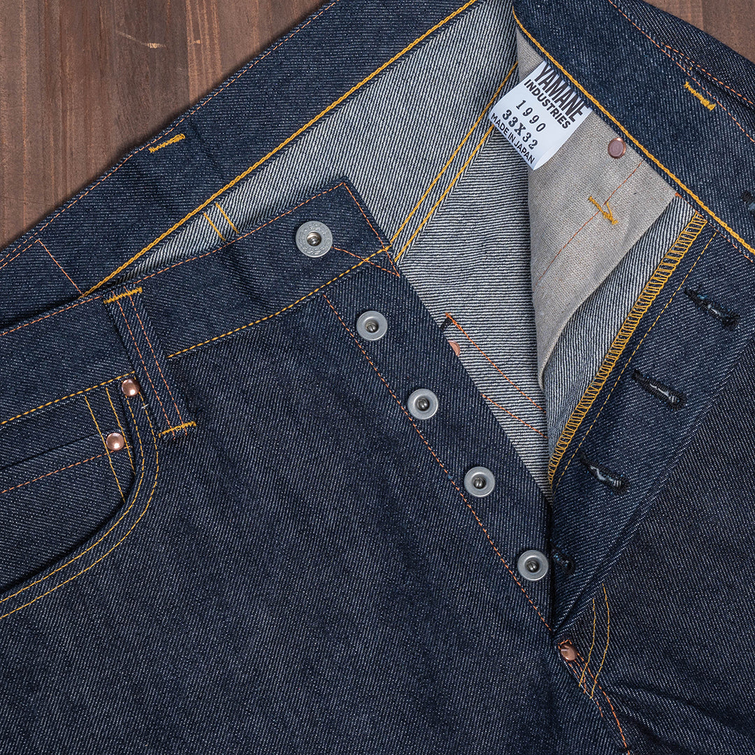 Lot.1990 No.1 Regular Straight Fit Jeans with Heritage Denim (Washed) [Regular Straight/Heritage Denim/One Wash]