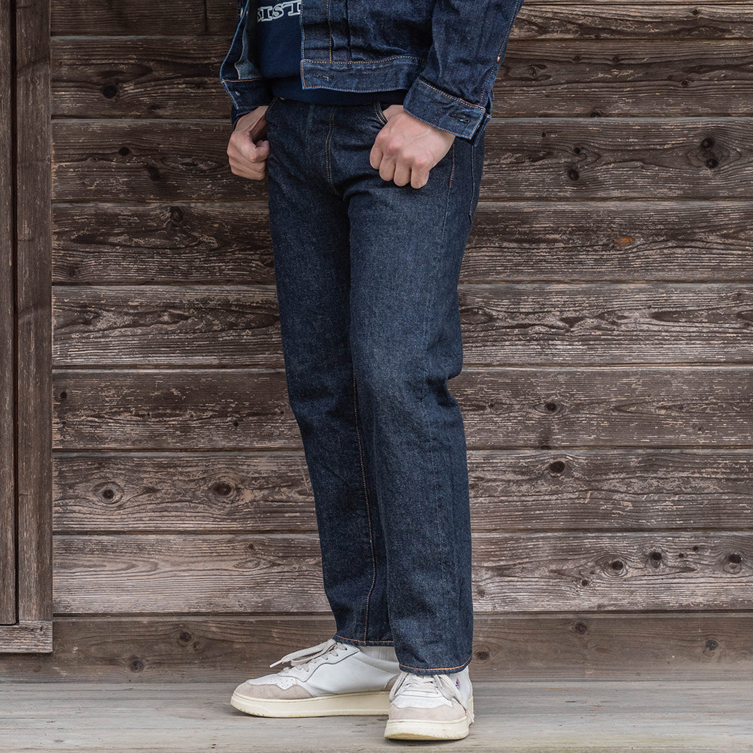 Lot.1990 No.1 Regular Straight Fit Jeans with Heritage Denim (Washed) [Regular Straight/Heritage Denim/One Wash]