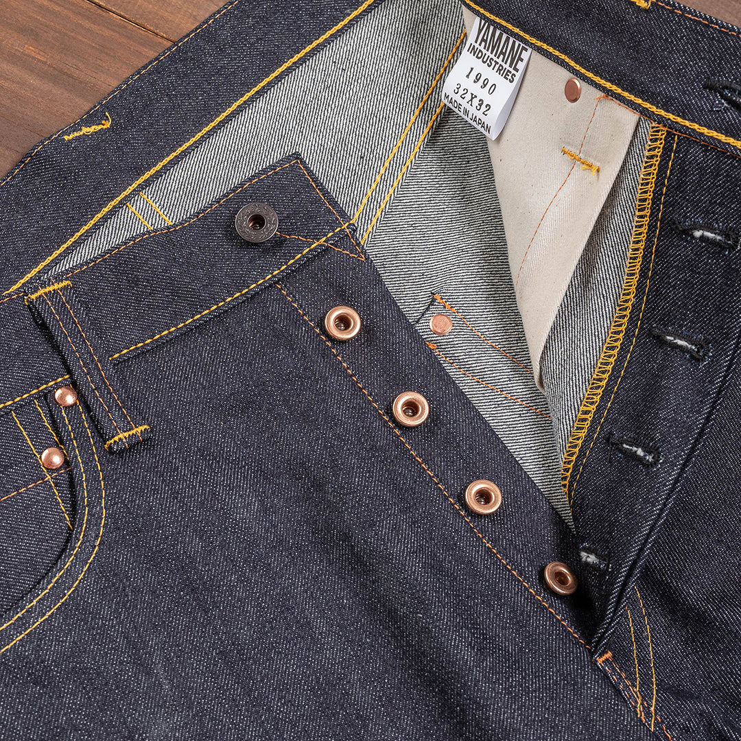 【限定生産】Lot.1990 "Ginjyo" Regular Straight Fit Jeans with 15oz Heavy Wgt Denim (Washed) 【レギュラーストレート／吟醸／15oz／ヘビーウェイトデニム／ワンウォッシュ】