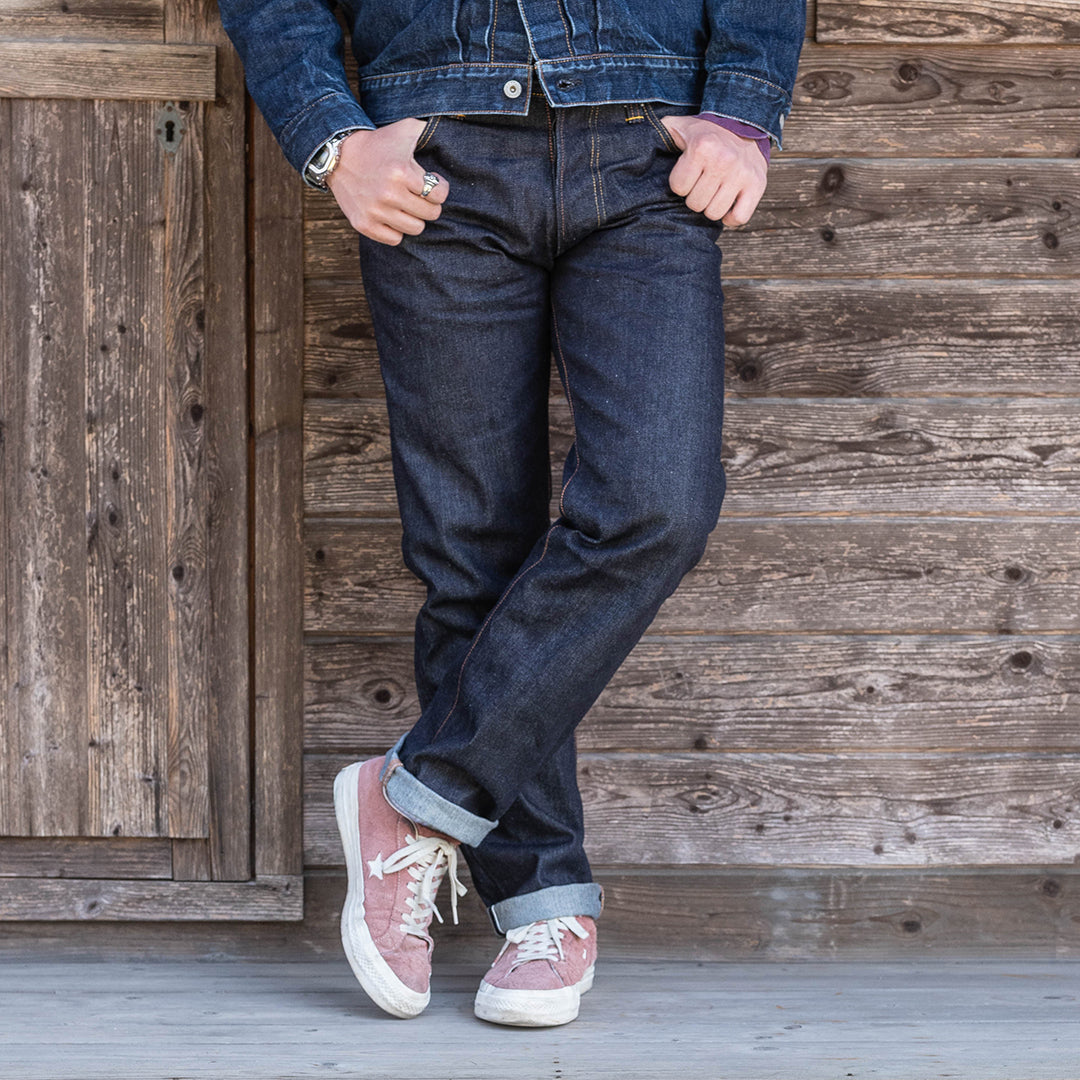 【限定生産】Lot.1990 "Ginjyo" Regular Straight Fit Jeans with 15oz Heavy Wgt Denim (Washed) 【レギュラーストレート／吟醸／15oz／ヘビーウェイトデニム／ワンウォッシュ】