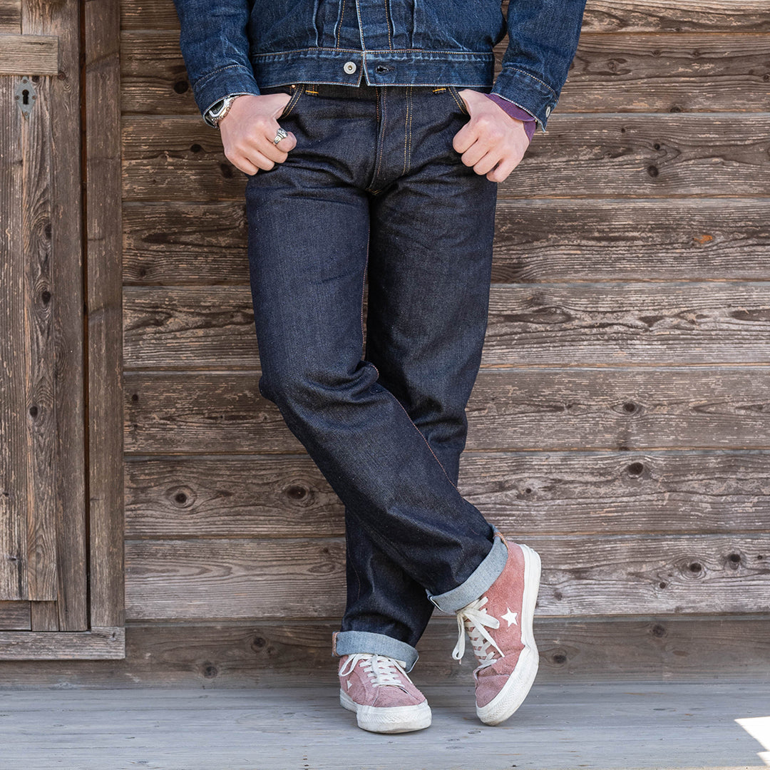 【限定生産】Lot.1990 "Ginjyo" Regular Straight Fit Jeans with 15oz Heavy Wgt Denim (Washed) 【レギュラーストレート／吟醸／15oz／ヘビーウェイトデニム／ワンウォッシュ】