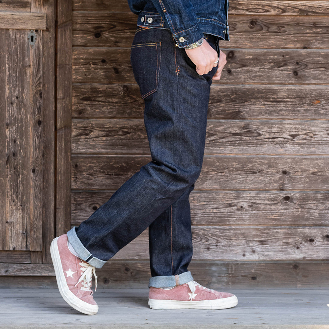 【限定生産】Lot.1990 "Ginjyo" Regular Straight Fit Jeans with 15oz Heavy Wgt Denim (Washed) 【レギュラーストレート／吟醸／15oz／ヘビーウェイトデニム／ワンウォッシュ】
