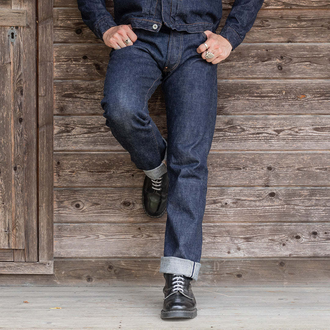 【限定】Lot.1990 "Shimofuri" Regular Straight Fit Jeans 14.35oz Uneven Denim (Washed) 【レギュラーストレート／霜降り／ワンウォッシュ】