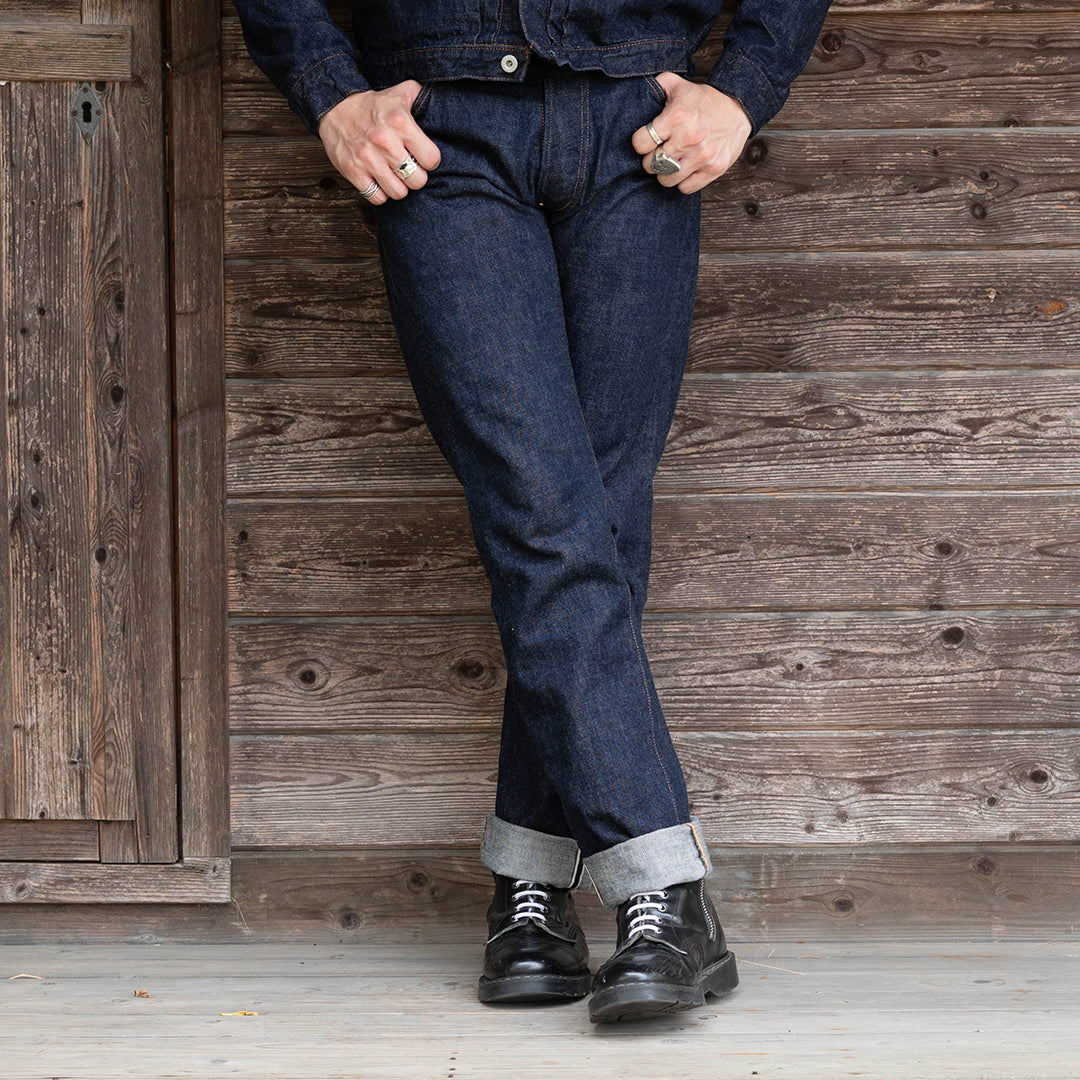 【限定】Lot.1990 "Shimofuri" Regular Straight Fit Jeans 14.35oz Uneven Denim (Washed) 【レギュラーストレート／霜降り／ワンウォッシュ】
