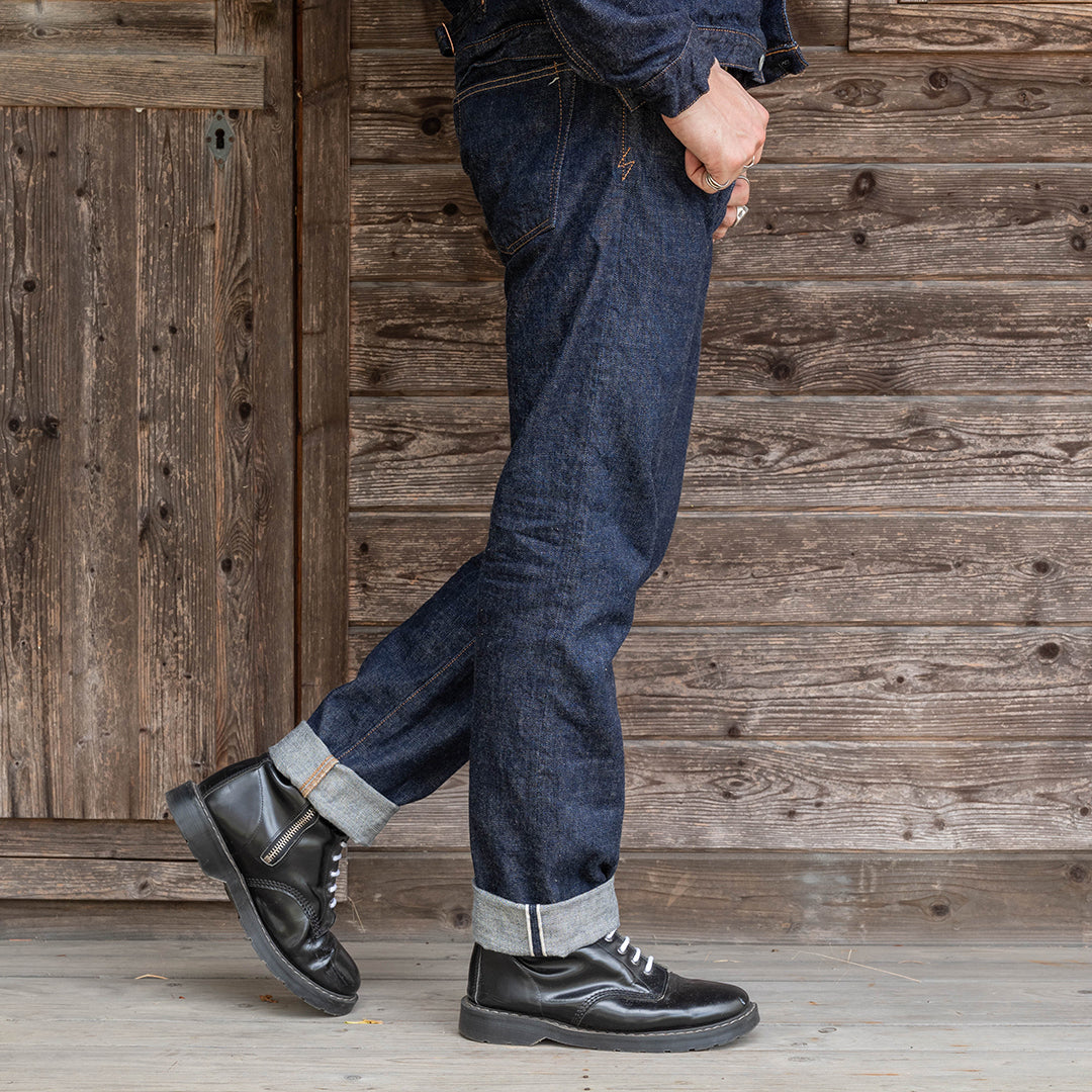 【限定】Lot.1990 "Shimofuri" Regular Straight Fit Jeans 14.35oz Uneven Denim (Washed) 【レギュラーストレート／霜降り／ワンウォッシュ】