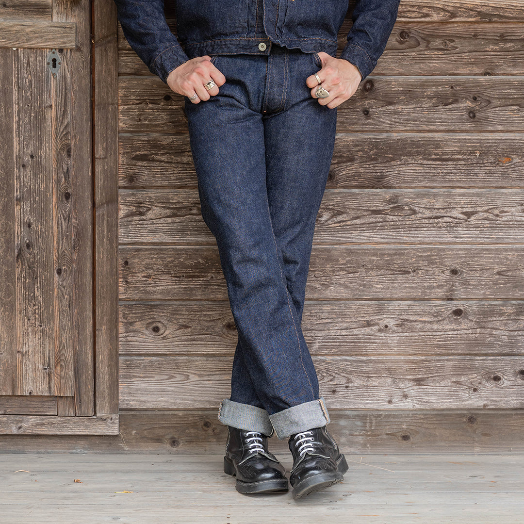 【限定】Lot.1990 "Shimofuri" Regular Straight Fit Jeans 14.35oz Uneven Denim (Washed) 【レギュラーストレート／霜降り／ワンウォッシュ】