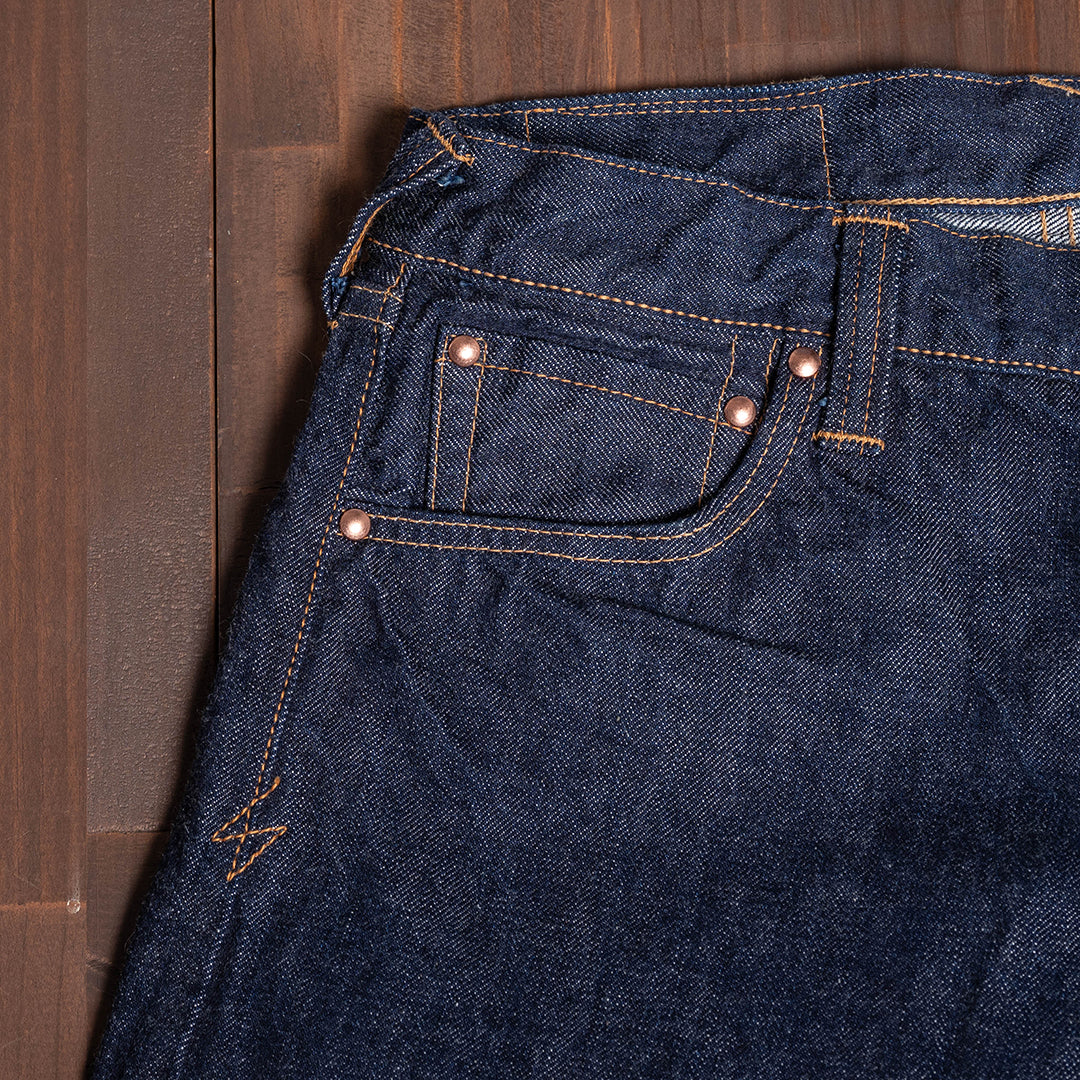 【限定】Lot.1990 "Shimofuri" Regular Straight Fit Jeans 14.35oz Uneven Denim (Washed) 【レギュラーストレート／霜降り／ワンウォッシュ】
