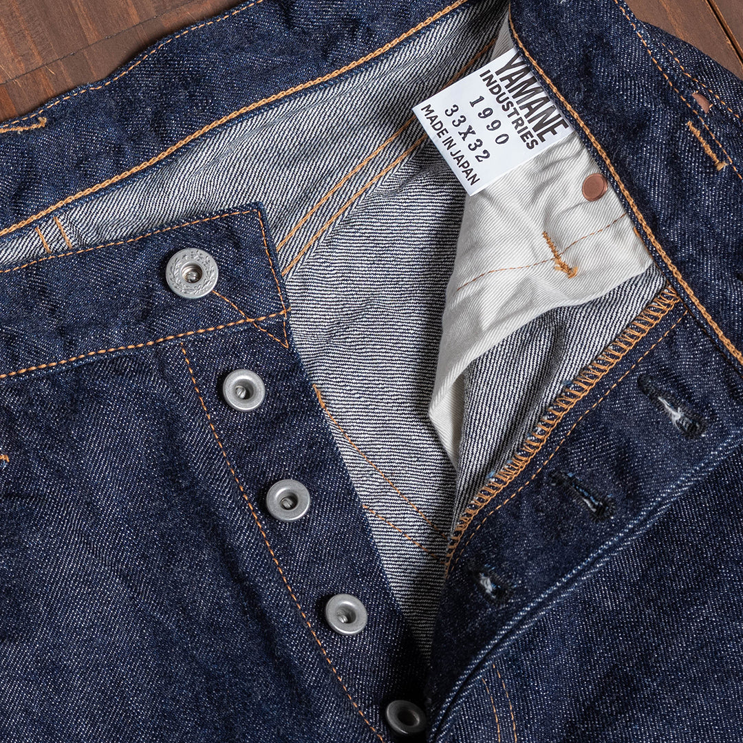 【限定】Lot.1990 "Shimofuri" Regular Straight Fit Jeans 14.35oz Uneven Denim (Washed) 【レギュラーストレート／霜降り／ワンウォッシュ】