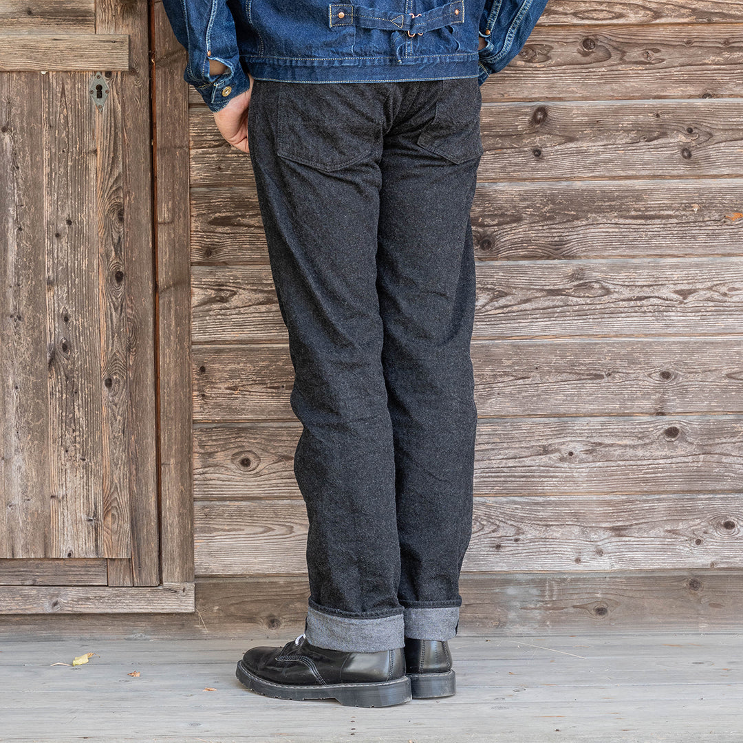 [Limited] Lot.1990 "Karasu(Crow)" Regular Straight Fit Jeans 14oz Black Denim (Washed) [Regular Straight/Karasu/Black Denim/One Wash]
