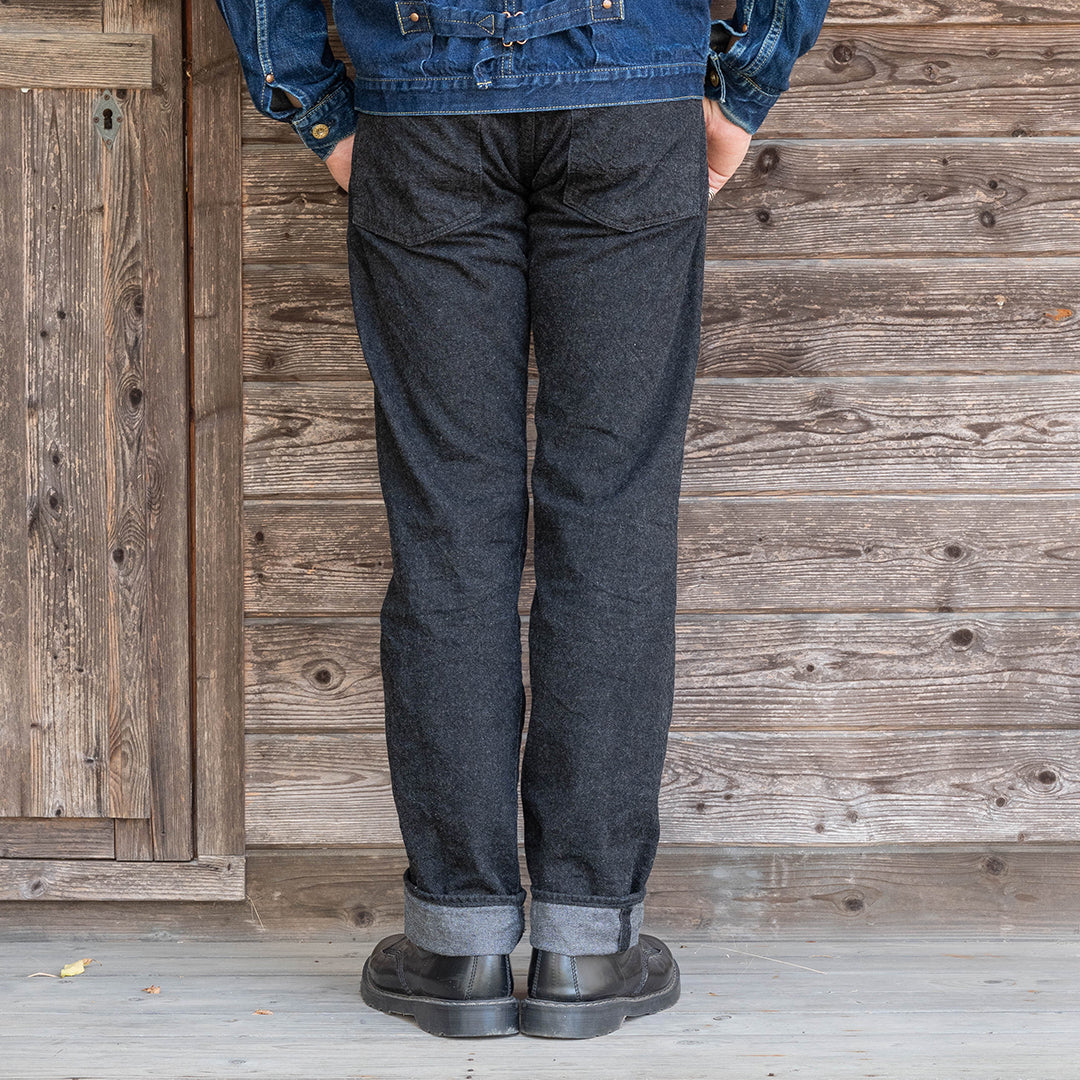 [Limited] Lot.1990 "Karasu(Crow)" Regular Straight Fit Jeans 14oz Black Denim (Washed) [Regular Straight/Karasu/Black Denim/One Wash]