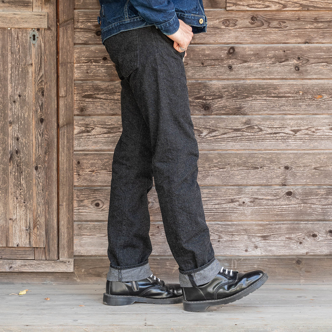 [Limited] Lot.1990 "Karasu(Crow)" Regular Straight Fit Jeans 14oz Black Denim (Washed) [Regular Straight/Karasu/Black Denim/One Wash]