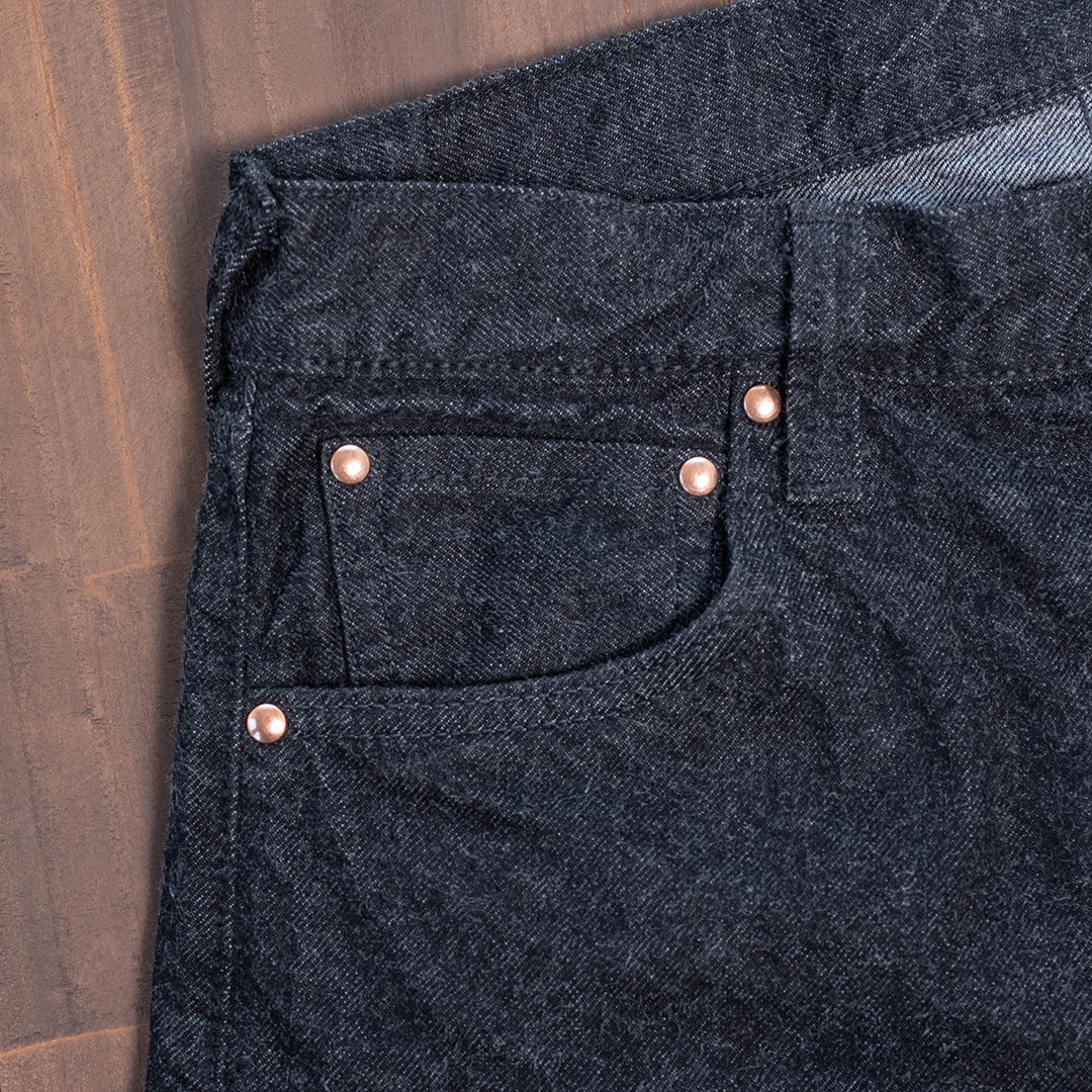 [Limited] Lot.1990 "Karasu(Crow)" Regular Straight Fit Jeans 14oz Black Denim (Washed) [Regular Straight/Karasu/Black Denim/One Wash]