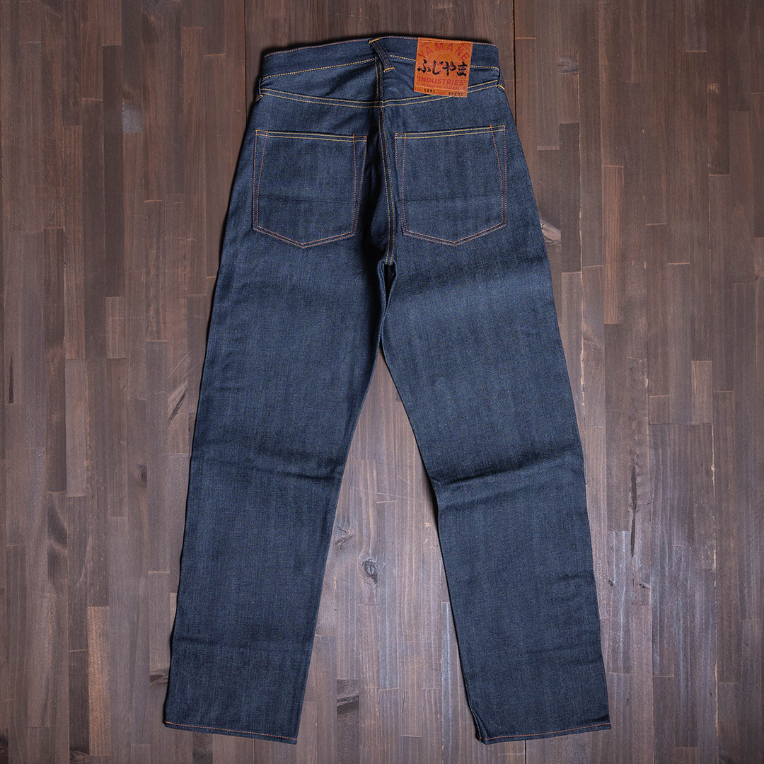 【限定生産】Lot.1991 "Fujiyama(Mt.Fuji)" Straight Fit Jeans with Brown Cotton Denim (Raw and Rigid) 【クラシックストレート／ふじやま／ブラウンコットンデニム／ノンウォッシュ】