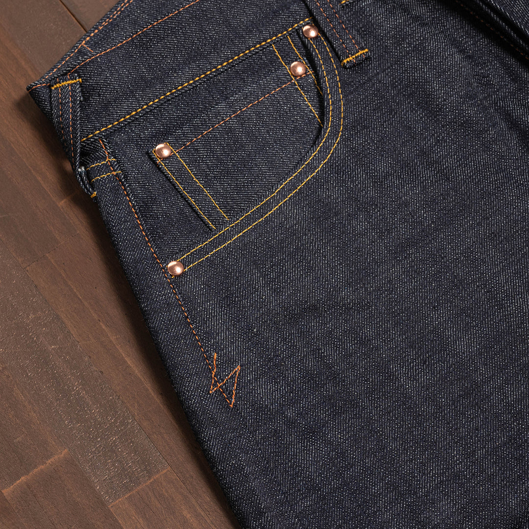 【限定生産】Lot.1991 "Momiji (Maple Tree)" Straight Fit Jeans with Burkina Faso Denim (Raw and Rigid) 【クラシックストレート／もみじ／ブルキナファソデニム／ノンウォッシュ】