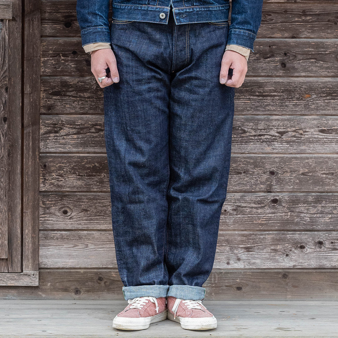 【限定生産】Lot.1991 "Momiji (Maple Tree)" Straight Fit Jeans with Burkina Faso Denim (Raw and Rigid) 【クラシックストレート／もみじ／ブルキナファソデニム／ノンウォッシュ】