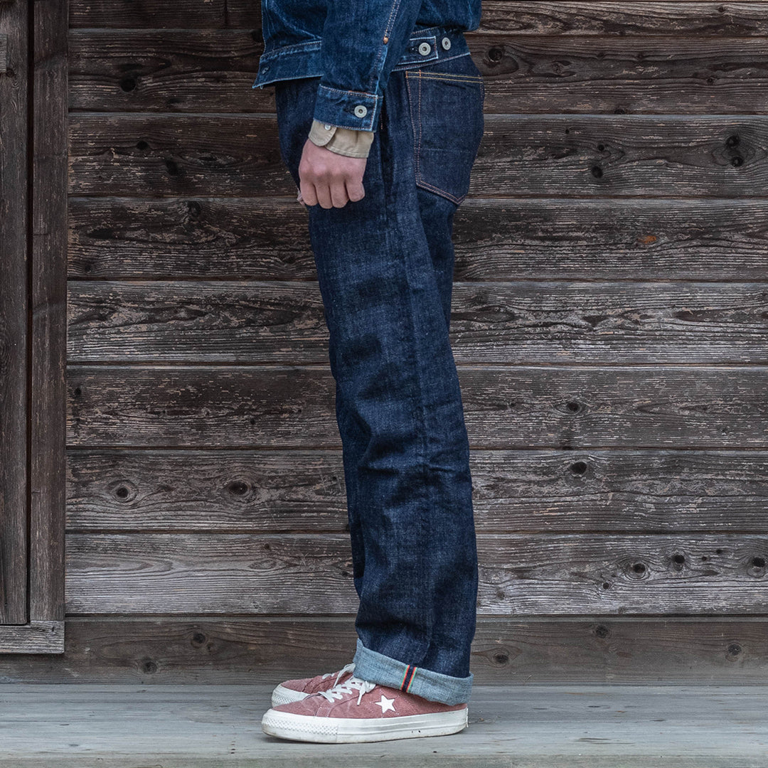 【限定生産】Lot.1991 "Momiji (Maple Tree)" Straight Fit Jeans with Burkina Faso Denim (Raw and Rigid) 【クラシックストレート／もみじ／ブルキナファソデニム／ノンウォッシュ】