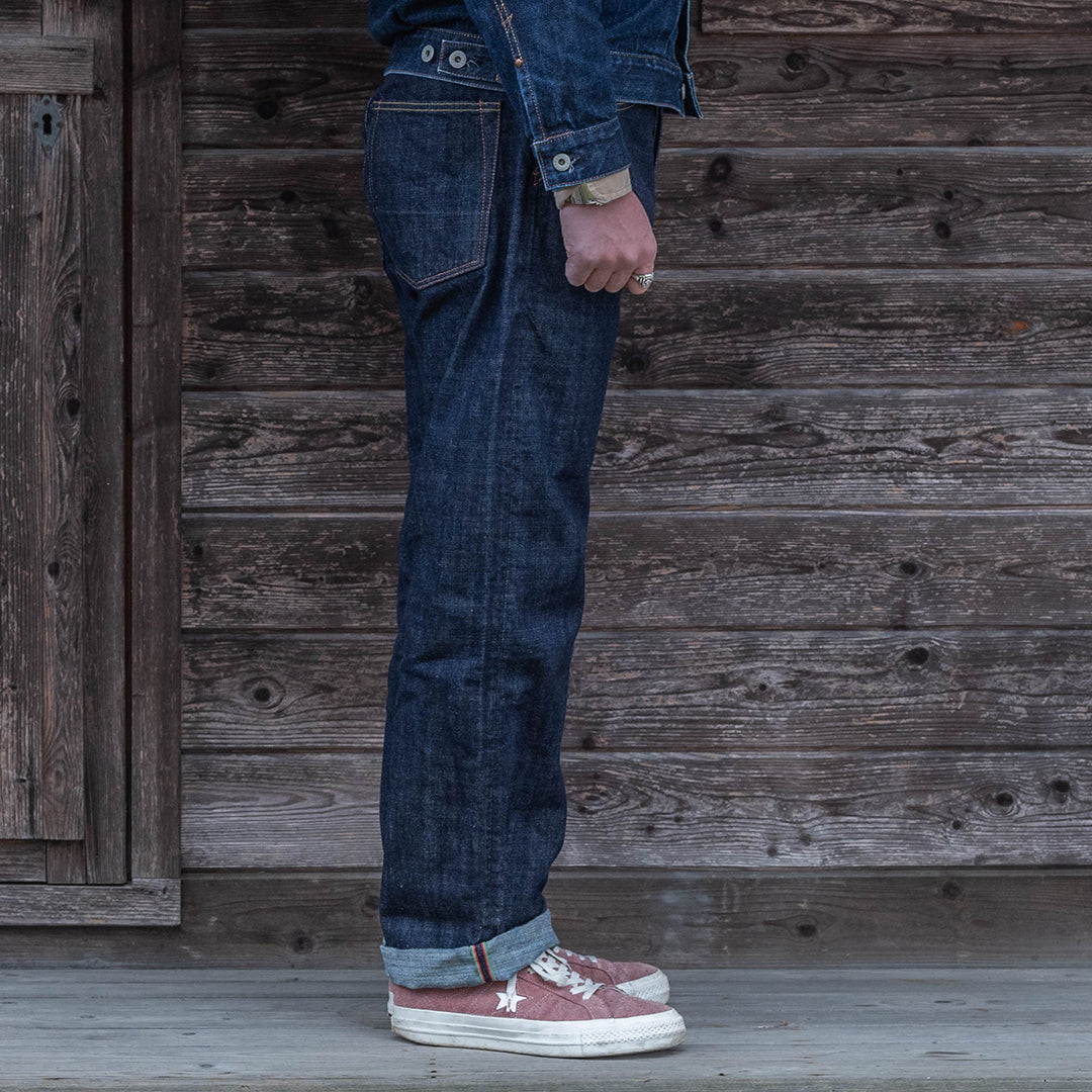 【限定生産】Lot.1991 "Momiji (Maple Tree)" Straight Fit Jeans with Burkina Faso Denim (Raw and Rigid) 【クラシックストレート／もみじ／ブルキナファソデニム／ノンウォッシュ】