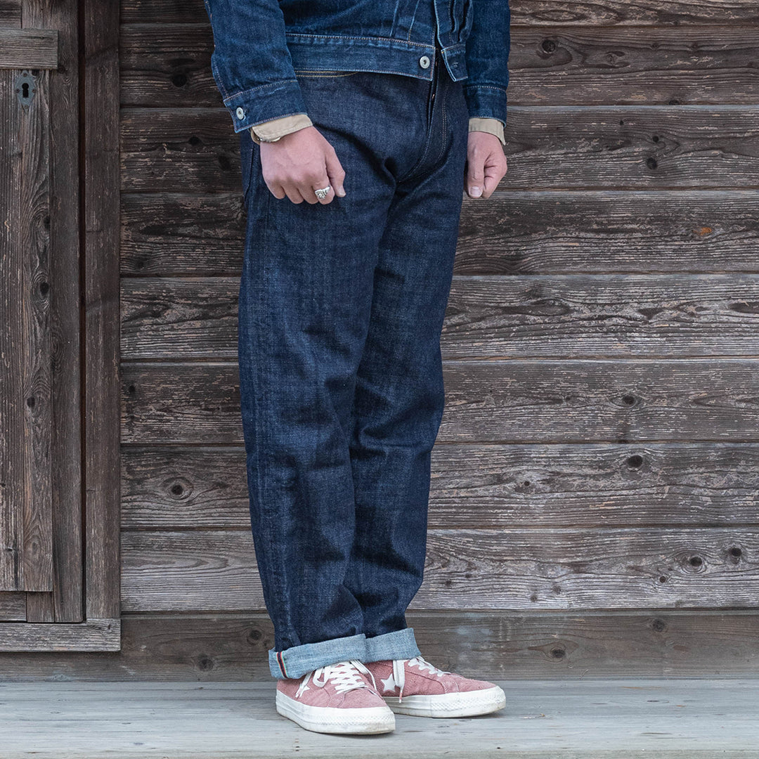 【限定生産】Lot.1991 "Momiji (Maple Tree)" Straight Fit Jeans with Burkina Faso Denim (Raw and Rigid) 【クラシックストレート／もみじ／ブルキナファソデニム／ノンウォッシュ】