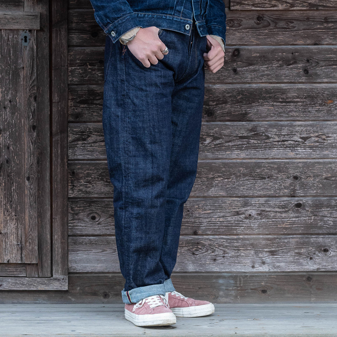 【限定生産】Lot.1991 "Momiji (Maple Tree)" Straight Fit Jeans with Burkina Faso Denim (Raw and Rigid) 【クラシックストレート／もみじ／ブルキナファソデニム／ノンウォッシュ】