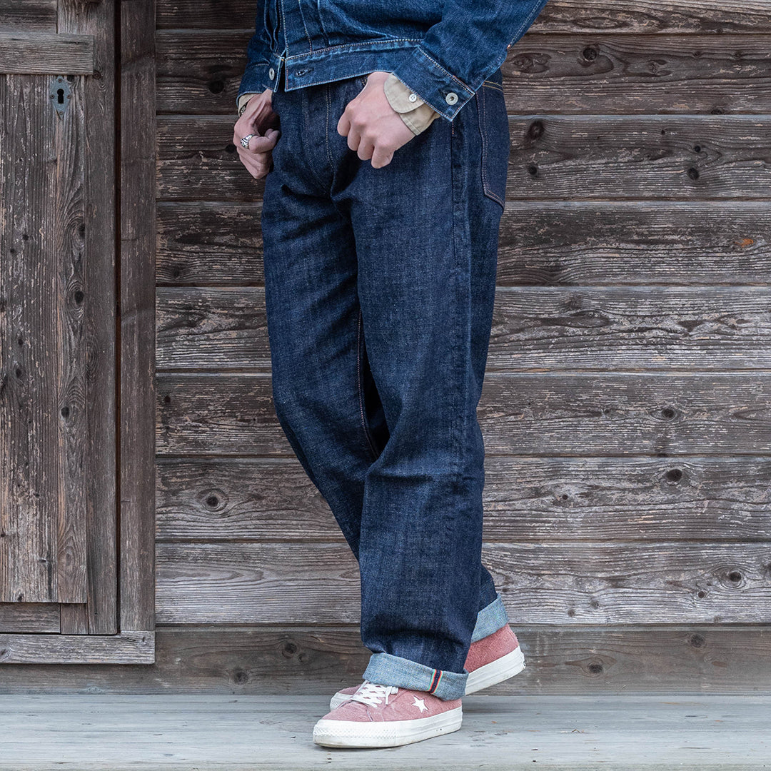 【限定生産】Lot.1991 "Momiji (Maple Tree)" Straight Fit Jeans with Burkina Faso Denim (Raw and Rigid) 【クラシックストレート／もみじ／ブルキナファソデニム／ノンウォッシュ】